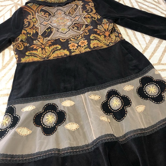 Basil & Maude Embroidered Velvety “Stevie Nicks” Jacket - Picture 9 of 16